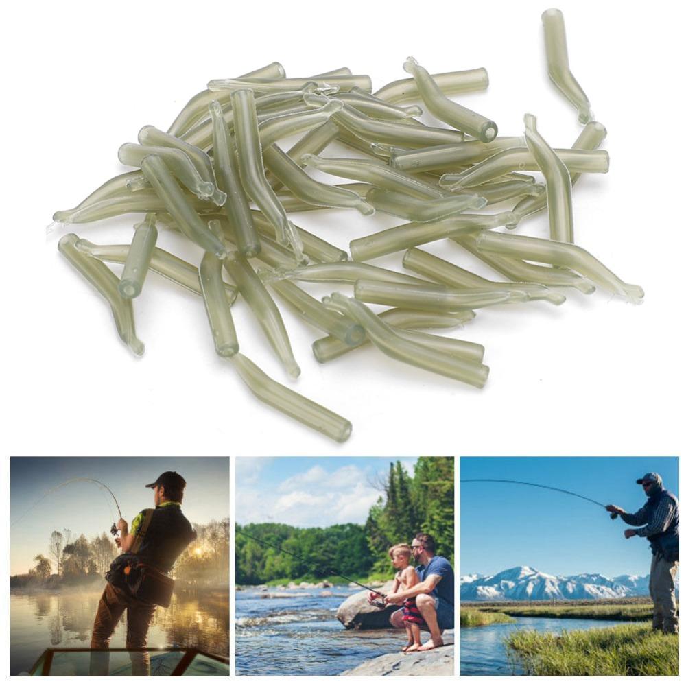 100PCS PVC Fishing Hook Sleeve 20mm Carp Fishing Sleeves Fishing Accessories