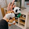Pendant Panda Women Key Chain Doll Plush Key Buckle Car Key Ring Ornaments Korean Style  Key Holder
