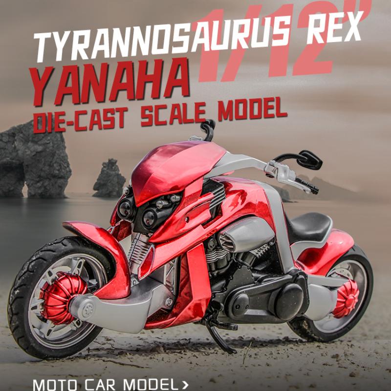 1:12 Scale Tyrannosaurus Rex V-REX Alloy Racing Motorcycles Model, with Simulation Street Motorcycle Model Collection