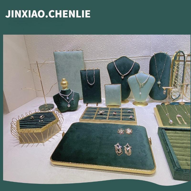 Necklace Jewelry Model Display Rack Rings Bracelet Storage Pallet Counter Jewellery Showcase Tray Live Pictures Trinket Props