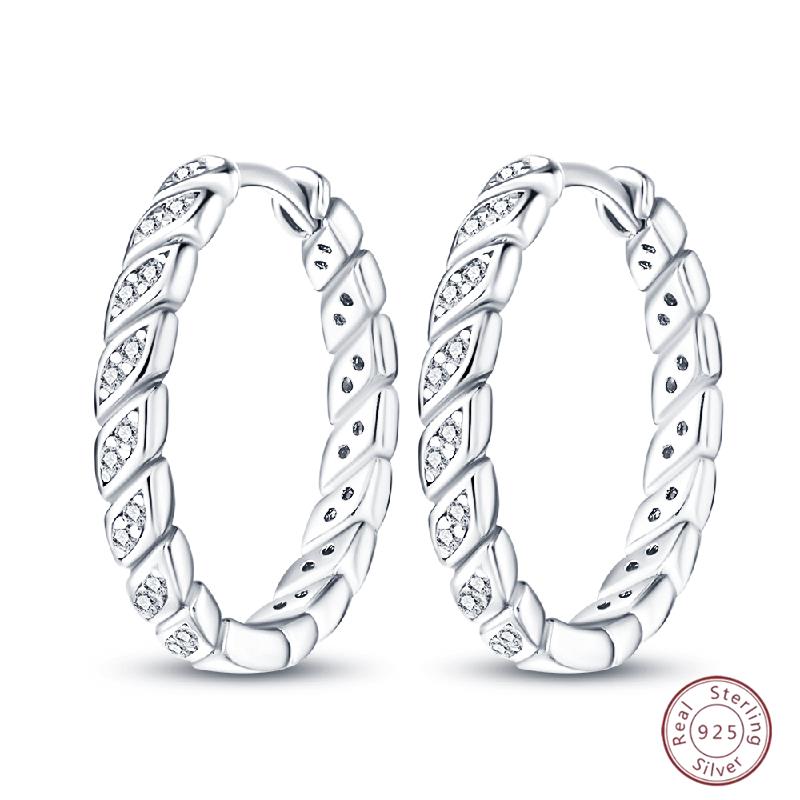 Серьги-кольца из серебра 925 пробы, минималистичные, золотые, круглые, модные, с застежкой-пряжкой с цирконием, свадебные украшения, подарок для женщин