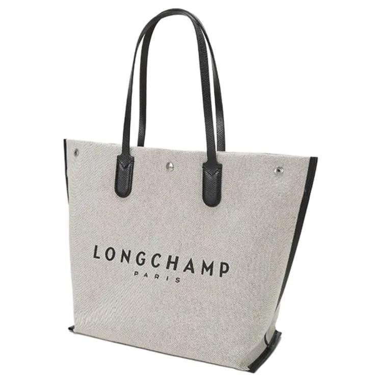 Longchamp logo-print canvas tote (Unisex) Shoulder Bags 10090HSG037