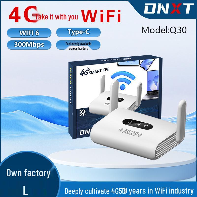 4G-роутер с WIFI6, слотом для SIM-карты, одним сетевым портом, функцией раздачи Wi-Fi и складной антенной для Австралии и Великобритании