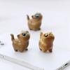 Деревянная резная скульптура кошек, миниатюрная фигурка котенка, декоративное украшение для гостиной или офисного рабочего стола, полки для демонстрации