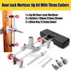 New Mortice Door Fitting Jig Lock Mortiser DBB Key JIG1 With 3 Cutters Case 8Pcs Set Tool Maintenance Set