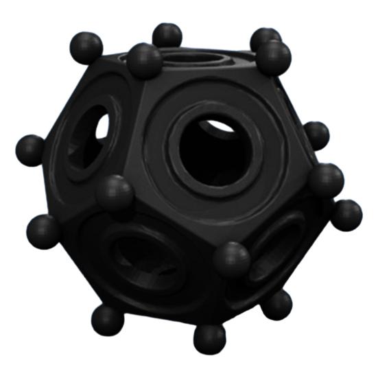 Ancient Roman Dodecahedron Ornament 3D Printed Hollow Dodecahedron Historical Decoration Collectible Gifts for Him History Lovers