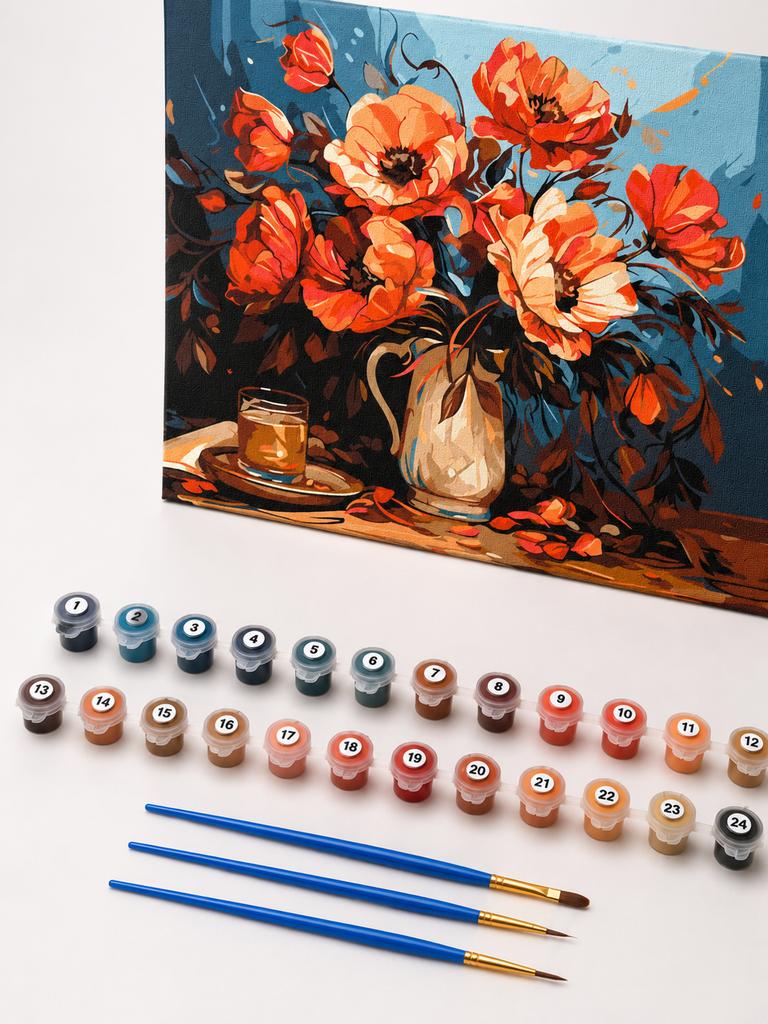 Paint by Numbers with Frame Pictures for Painting - Colorful Poppies 50X40