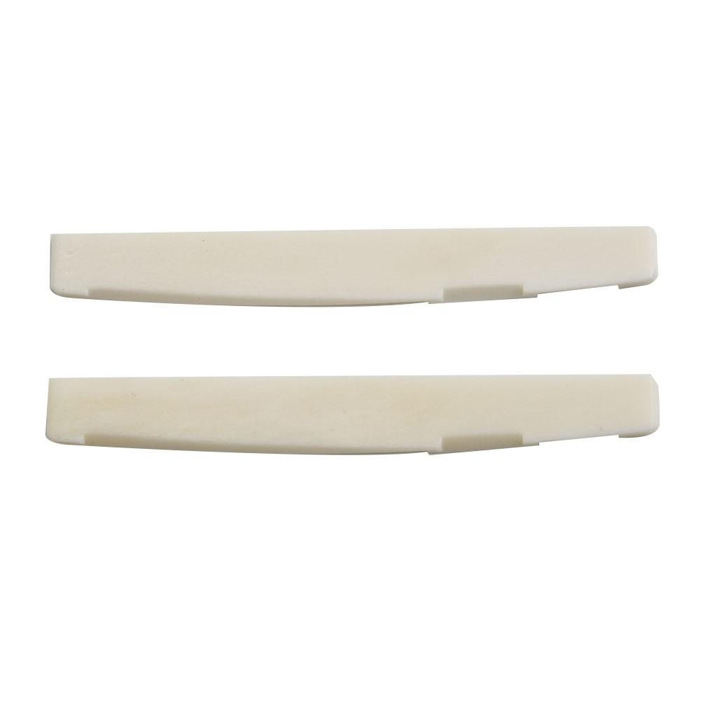 2 Sets Of 4 Pcs 6 String Acoustic Guitar Bone Bridge Saddle 72mm and Nut 43mm