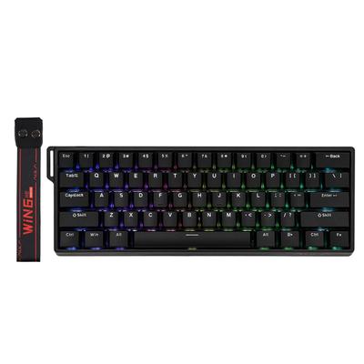 EPOMAKER AULA WIN60 HE Игровая клавиатура с магнитными переключателями с регулируемым срабатыванием, срабатывание 32 г, английская, частота опроса 8000 Гц, SnapKeys, горячая замена для FPS, съемная