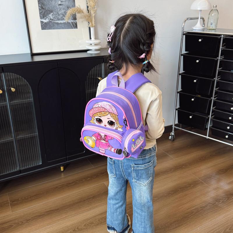 Kindergarten Baby Schoolbag Cartoon Animation Foreign Style Printing Boys And Girls Backpack Children'S Backpack Tide