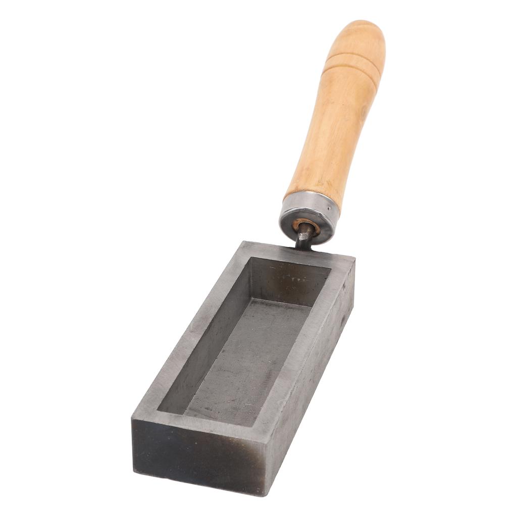 Gold Bar Casting Mold 4 Inch Portable Oil Groove Gold Bar Cast Iron Ingot Mold for DIY