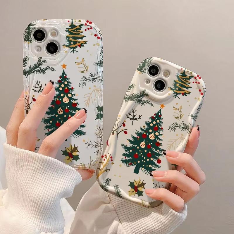 Чехол для телефона 'Рождественская елка' для iPhone 17 16 15 14 13 12 11 Pro Max XS XR 7 8 Plus SE2 16E 17Air Ударопрочный Мягкий чехол