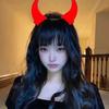 Red LED Light LED Headband Bull Horns Devil Hair Hoop Durable Party Headwear  Cosplay Costume
