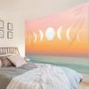 LB Ocean Pink Sky Tapestry, Teal Sea Ocean with Pink Cloud Wall Tapestry for Bedroom, Pastel Nature Landscape Wall Hanging Tapestry Wall Art for