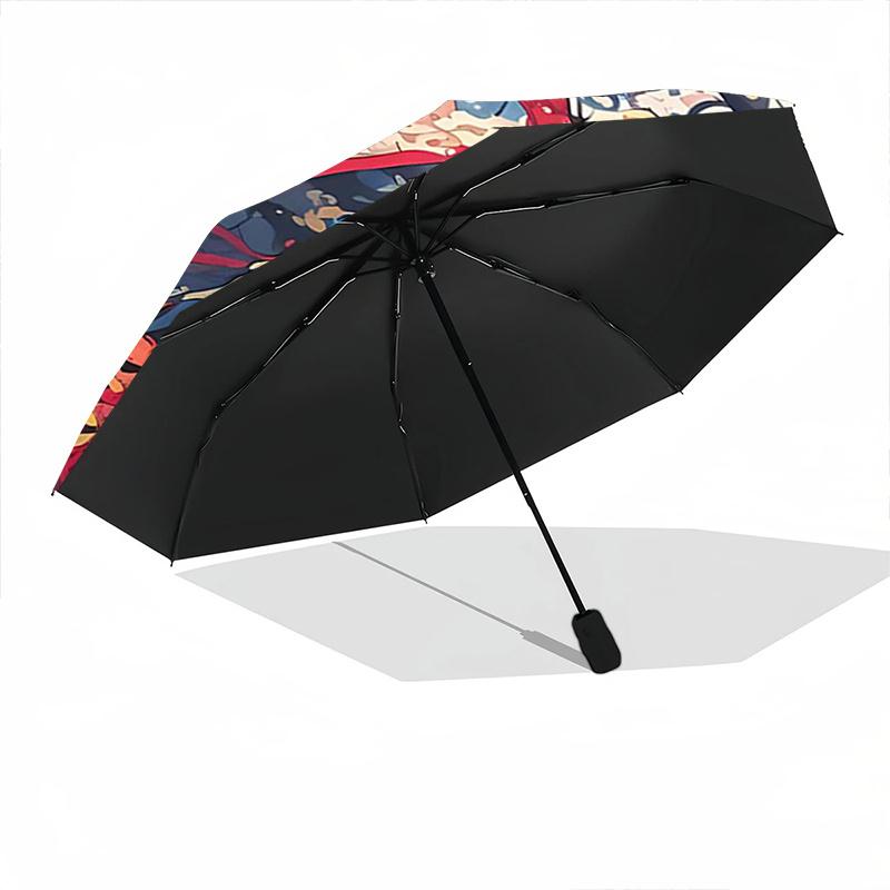 1pc Whimsical Cat in a Sea of Colors Pattern Automatic Umbrella is Fashionable and Good-Looking, Suitable for Travel and Daily Use.I102