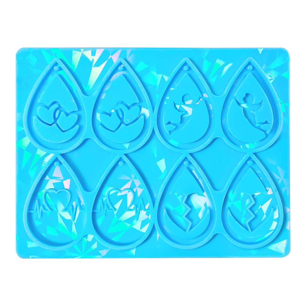 Форма для сережек на День святого Валентина, форма для сережек, кулонов, голографические силиконовые формы, стильные инструменты для изготовления ювелирных изделий для пар