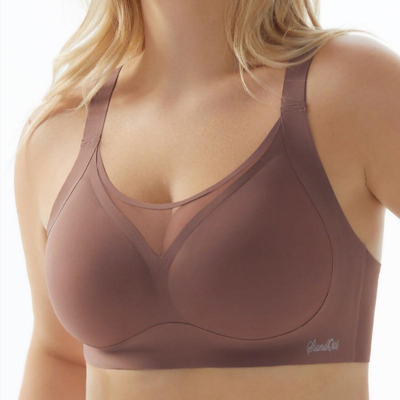 Женское нижнее белье больших размеров 200 катти Большая грудь Маленький бюстгальтер против провисания Большая чашка Тонкий жилет