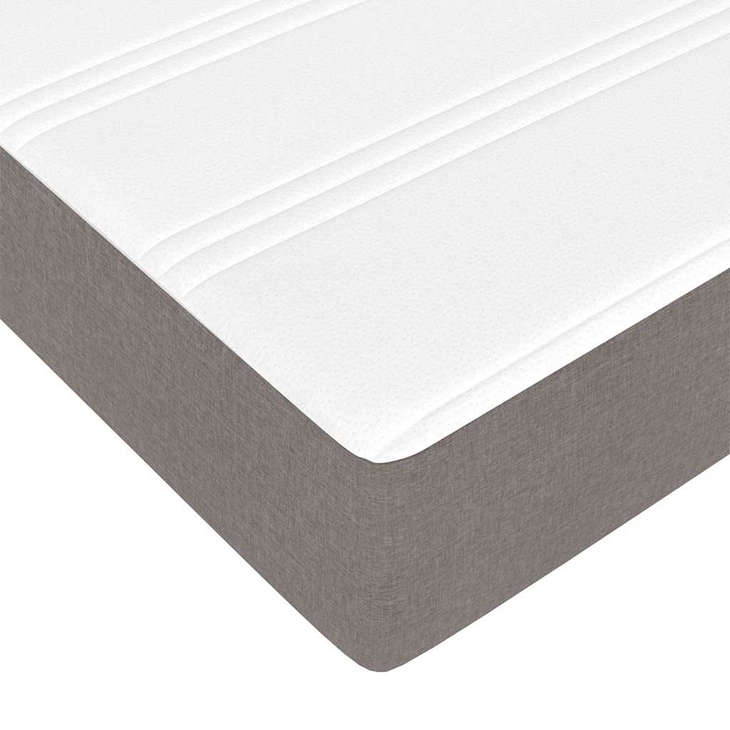 Ottoman Bed with Mattress Taupe 100x200 cm Fabric
