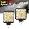 1 Pair 48W Square Bright LED Spotlight Work Light Car SUV Truck Driving Fog Lamp for Car Repairing Camping Hiking Backpacking