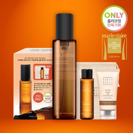 Curry Sil Silky Oil Serum 70 мл Специальное предложение (+Шампунь 50 мл+Маска 30 мл+Пак)