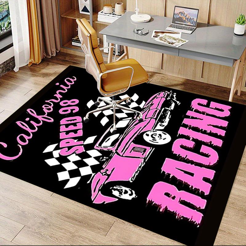 1pc California Speed 98 Racing Home Office, Durable Polyester Floor Mat with Easy, Office Decor, Urban Style, Nonslip Backing