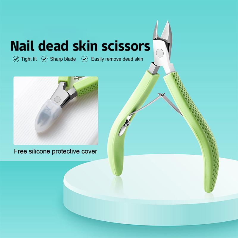 Ножницы для кутикулы из нержавеющей стали, средство для удаления омертвевшей кожи с ногтей, кусачки для ногтей, маникюрные ножницы с изогнутым кончиком