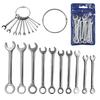 Mini Spanner Set, 10-Piece Set, Includes Metric Open-End and Combination Wrenches. Made of Ultra-thin, Mirror-finished CR-V Construction, It Come