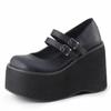  New Female Lolita Cute Mary Janes Pumps Platform Wedges High Heels Women 'S Pumps Sweet Gothic Punk Shoes Woman