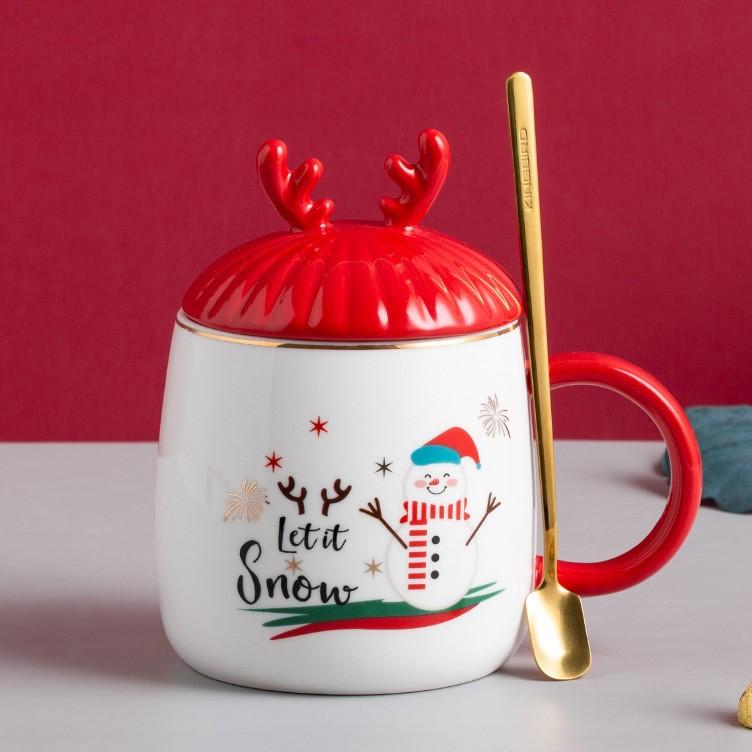 Креативная мультяшная рождественская подарочная кружка, керамическая чашка для воды, кофейная чашка, чашка для молока