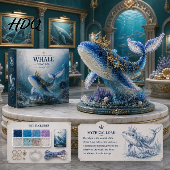 Морской Декор DIY Набор Мифическое Океанское Бисерное Животное для Новичков 3D Изготовление Животных из Бисера с Инструкциями Морские Существа Бусины Уникальные Дизайны и Схемы