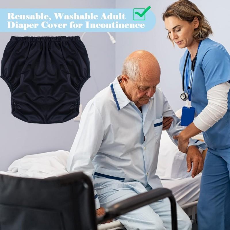 Reusable Adult Incontinence Pants Waterproof Leak-Proof Underwear Elderly Men Women Washable TPU Cover