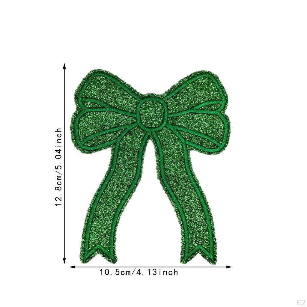 Bow Embroidered Patches Iron on Novelty Portable Diy Sew Decorative Appliques for Jeans