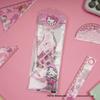 Креативный набор школьных принадлежностей Hello Kitty: Треугольная линейка, Прямая линейка и Круглая линейка.