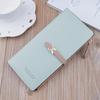 Women's Long Korean Style Zipper Wallet - Fashionable Slim Design with Multiple Card Slots and Buckle Closure