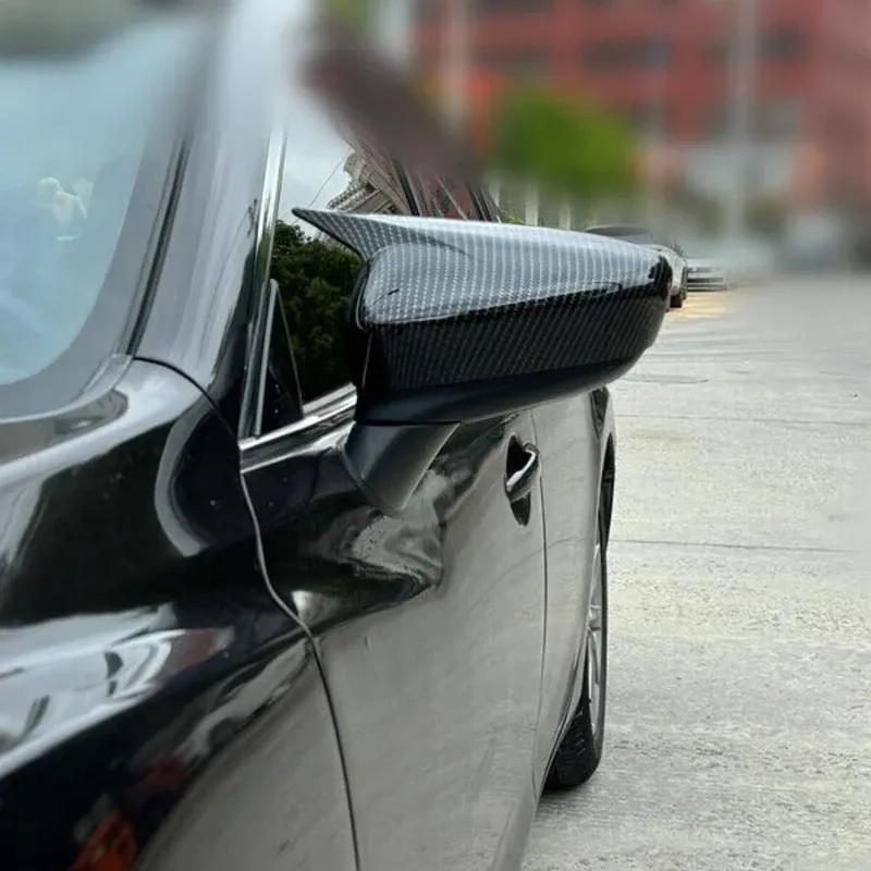 For Mazda 6 Atenza 2014-2017 Car Sticker Rearview Side Mirror Cover Wing Cap Exterior Door Rear View Case Trim Carbon Fiber Look