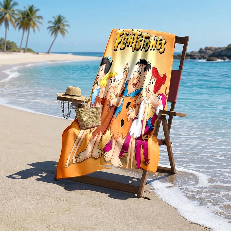 Flintstones Fashion Beach Towel: Ideal for Summer Adventures Soft, absorbent and quick drying suitable for swimming and bathing