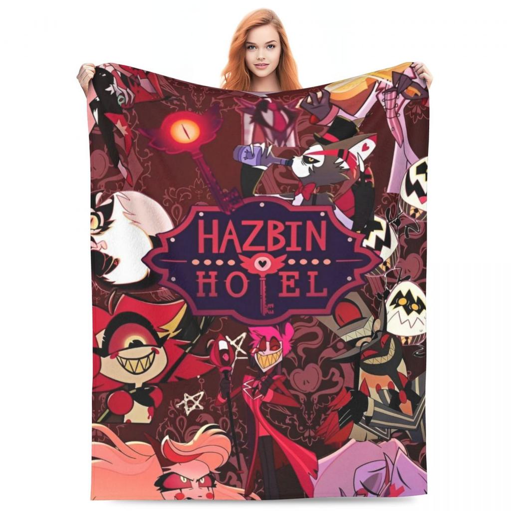VOX H-Hazbin Hotel Alastor Game Warm Soft Blanket Travel Office Plush Bedding Throws Fluffy Couch Bed Flannel Bedspread