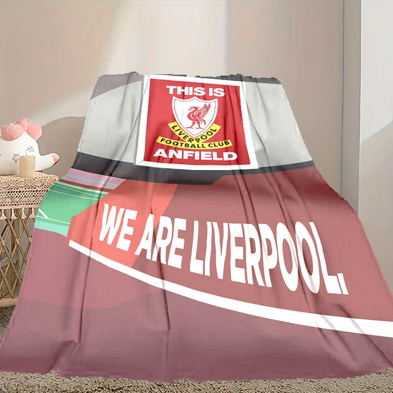 1pc Easy-Care Liverpool FC Blanket, Perfect for Couch, Bed, Home, Travel & More, Warm & Durable Printed Blanket