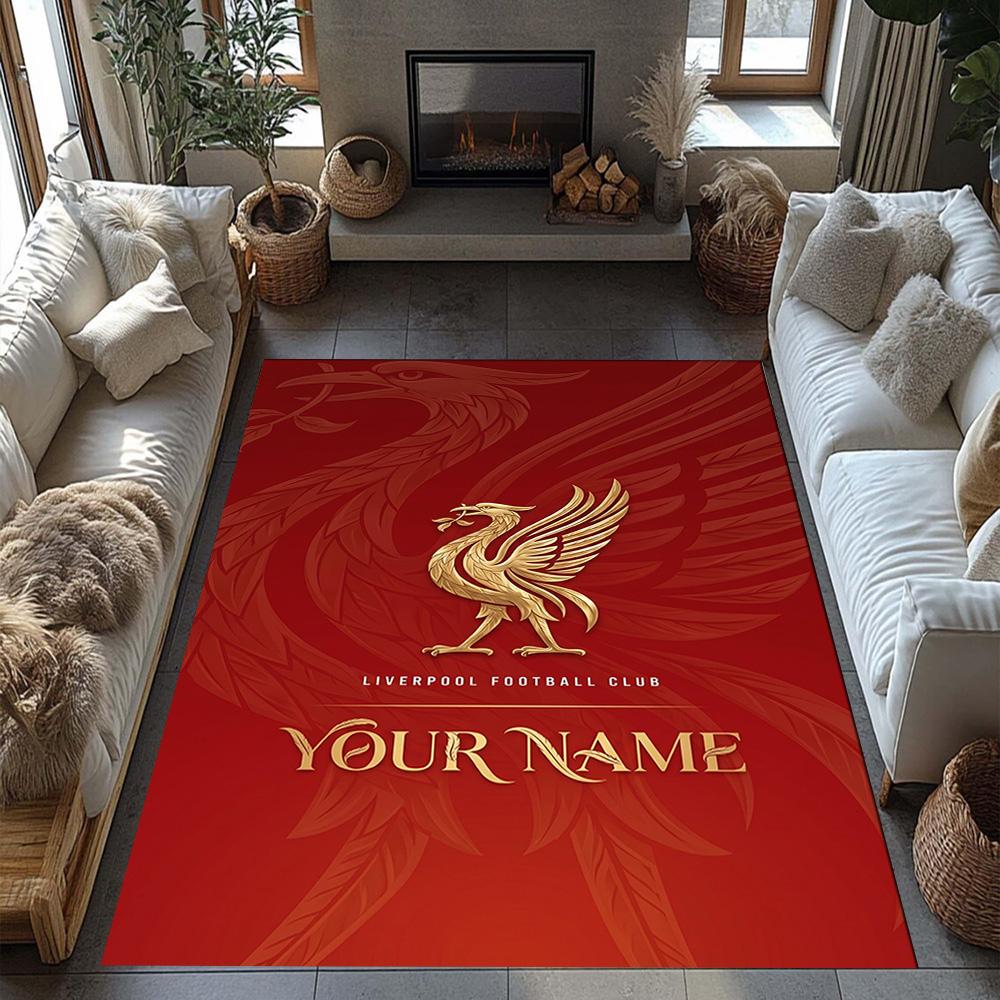 Liverpool Team Customize Your Name Floor Rug Office Rug Perfect For Living Rooms Hallway Game Room Balcony Antislip Rug Anime Office Decor