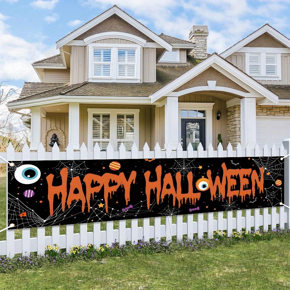Decorative Party Banner, Polyester Fabric, for Halloween Party Indoor Outdoor Decor
