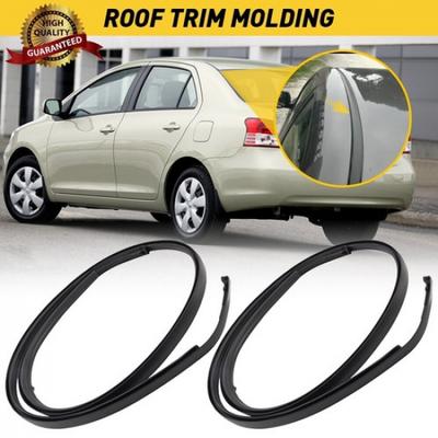 Для Toyota Yaris Sedan 2007-2011 2 шт. Левый+Правый Комплект Черных Молдингов Водостоков Крыши