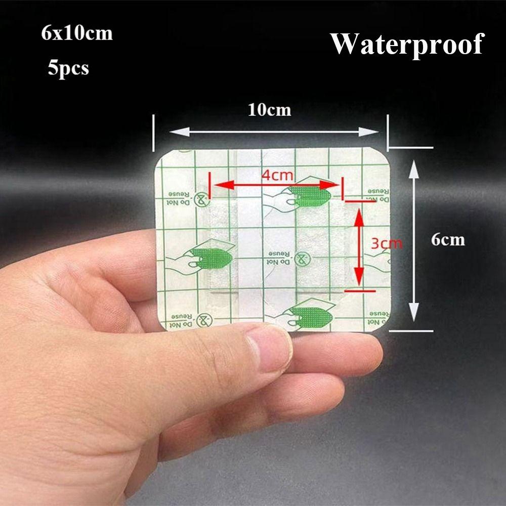 5/10 шт. дышащая повязка на рану, нетканая водонепроницаемая наклейка, самоклеящаяся повязка