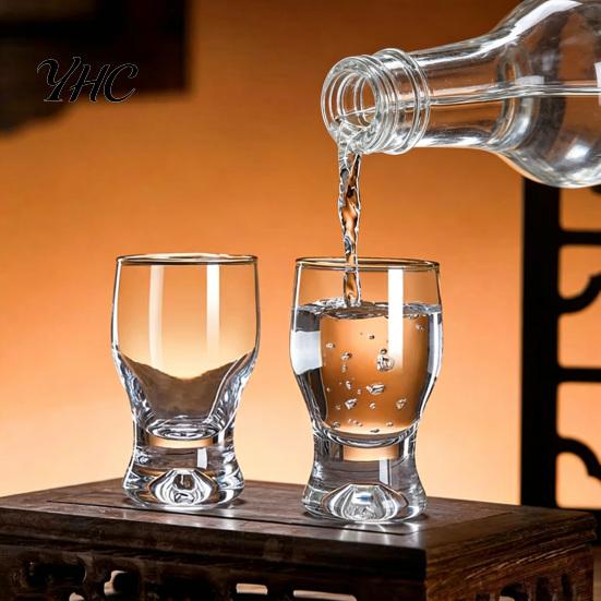 Ergonomic Espresso Cups Mini Snifter Glass with Weighted Base, Crystal Clear Tasting Whiskey Tumbler Glasses Glasses, Comfortable Grip Cocktails