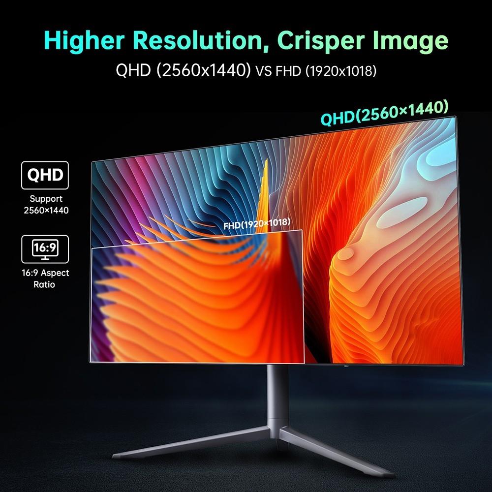 Обновленный: KTC G27P6 27-дюймовый игровой OLED-монитор с разрешением 2560x1440, частотой обновления 240 Гц и GTG 0,03 мс — вилка европейского стандарта
