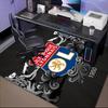 Lyon Football Crest Design Printed Office Carpet Chair Cushion  Entryway Rug, Rugs for Living Room, Bedroom Christmas gifts