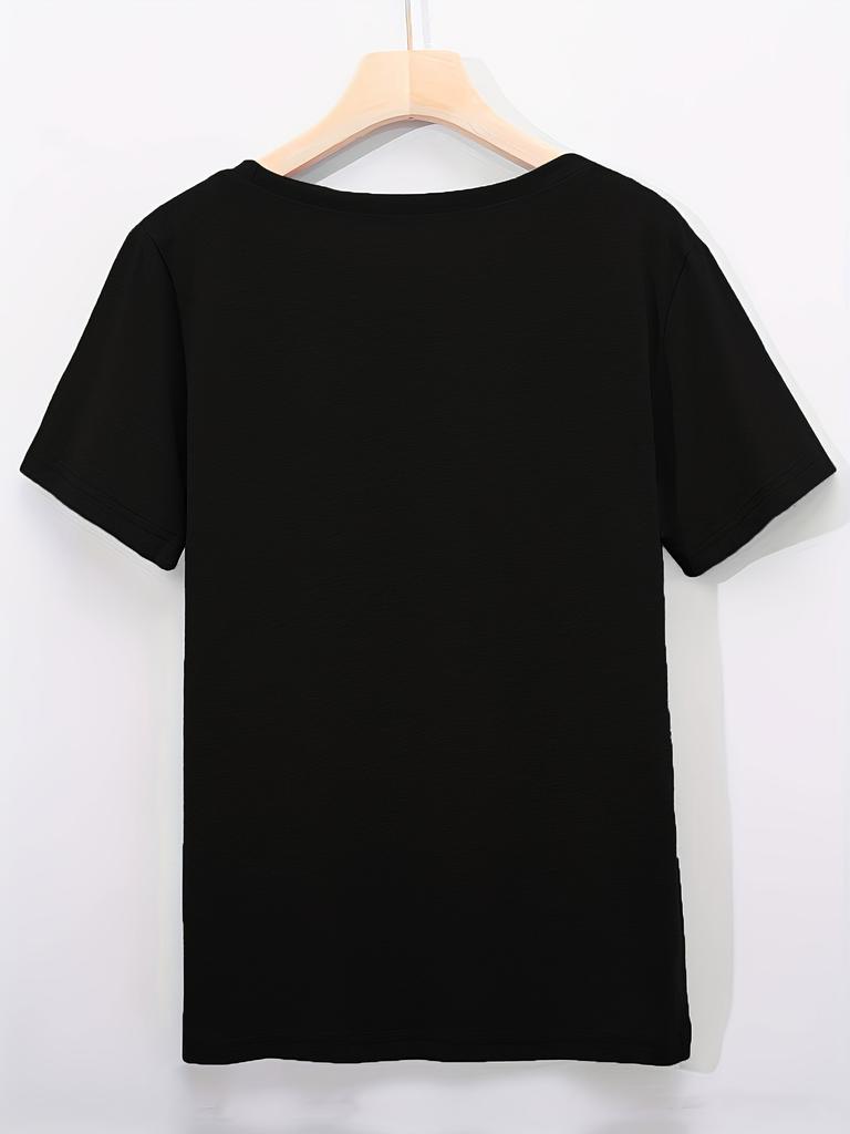 Black Cat Eating Sushi Women's Tee - Japanese Art Graphic, Casual Kawaii Top