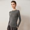 2025 Autumn New Arrival: Korean Style Slim Fit Ladies' Striped Wool Sweater with Round Neck