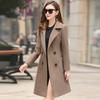 Elegant Women's Winter Korean Version Plus Size Slim Woolen Coats Female Fashion Temperament Woolen Coat