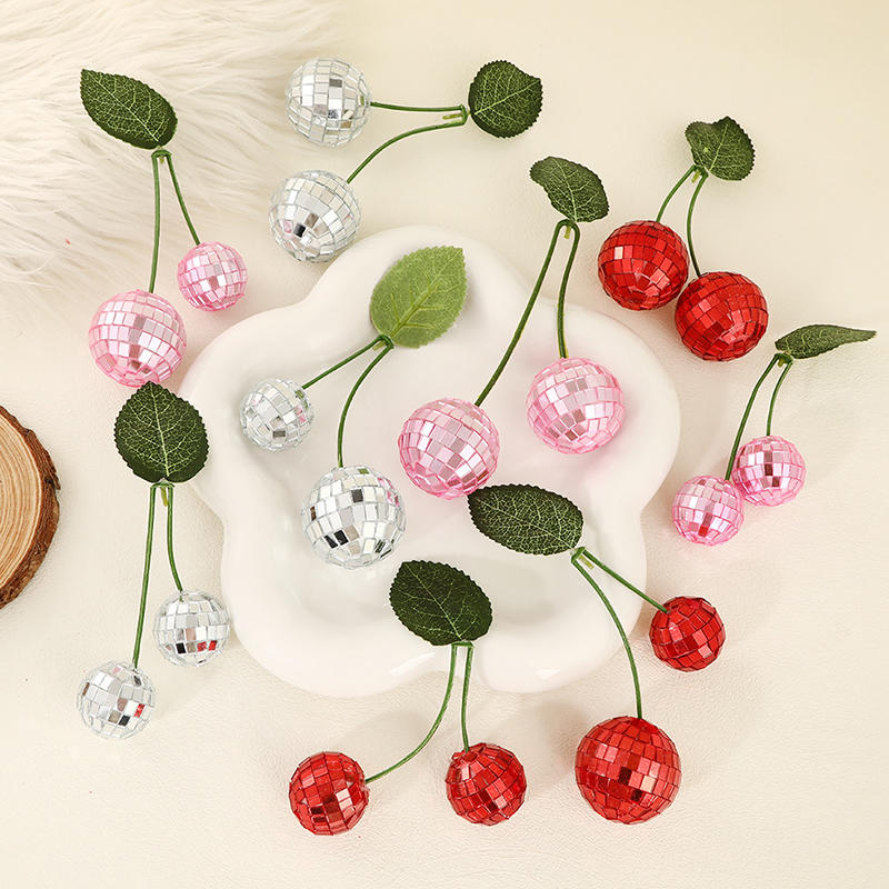 Атмосфера на дне рождения Декоративные шары Уникальные шары-дискотеки в виде вишни Зеркальное стекло Имитирует шары-дискотеки в виде вишни Домашний декор
