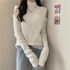Women Turtleneck Sweaters Autumn Winter Loose Pullovers Knitted Jumper Off Shoulder Fashion Casual Knitted Sweater White Black Long Sleeve Tops
